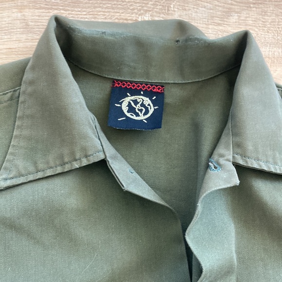 Shop Planet Blue vintage Army reworked studded shirt Jacket small/medium - Picture 4 of 9